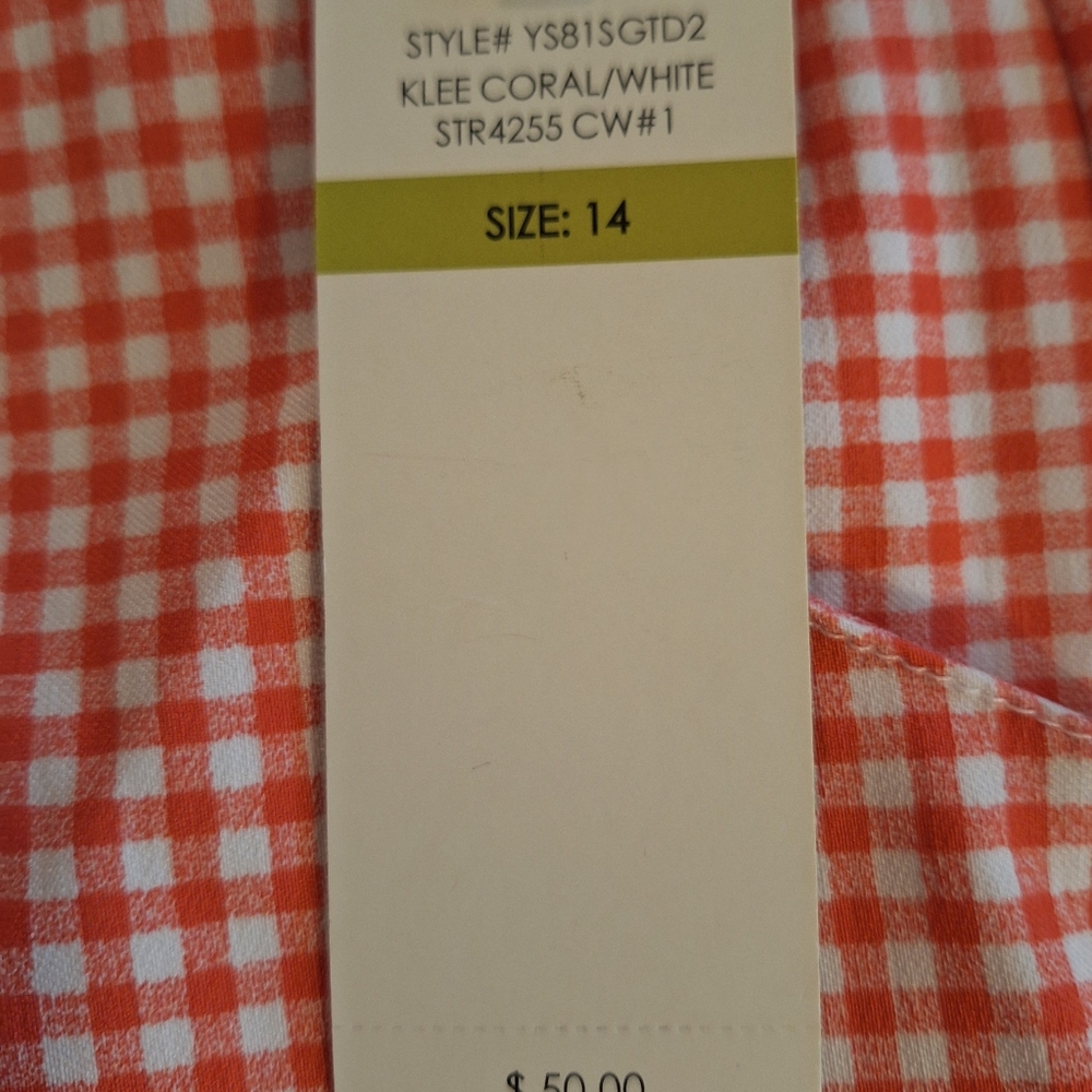 Eight clovers gingham check skirt skort sz 14 NWT *D7 - Picture 7 of 10